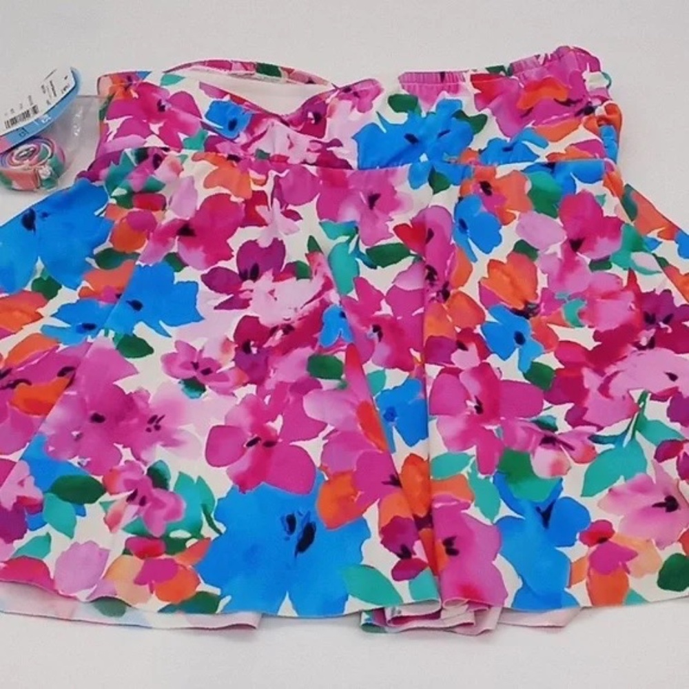 New Swim‎ Solutions Twisted Bandeau Tankini Swim Top Primavera Pink Bust support - Picture 2 of 7
